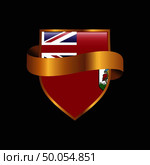 Bermuda flag Golden badge design vector. Стоковая иллюстрация, агентство Ingram Publishing / Фотобанк Лори