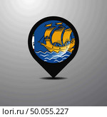 Saint Pierre and Miquelon Map Pin. Стоковая иллюстрация, агентство Ingram Publishing / Фотобанк Лори