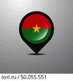 Burkina Faso Map Pin. Стоковая иллюстрация, агентство Ingram Publishing / Фотобанк Лори