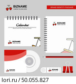 Gloves Logo, Calendar Template, CD Cover, Diary and USB Brand Stationary Package Design Vector Template. Стоковая иллюстрация, агентство Ingram Publishing / Фотобанк Лори