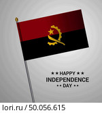 Angola Independence day typographic design with flag vector. Стоковая иллюстрация, агентство Ingram Publishing / Фотобанк Лори