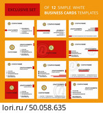 Set of 12 U turn road sign  Creative Busienss Card Template. Editable Creative logo and Visiting card background. Стоковая иллюстрация, агентство Ingram Publishing / Фотобанк Лори