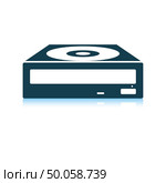 CD-ROM icon. Shadow reflection design. Vector illustration. Стоковая иллюстрация, агентство Ingram Publishing / Фотобанк Лори