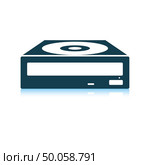 CD-ROM icon. Shadow reflection design. Vector illustration. Стоковое фото, агентство Ingram Publishing / Фотобанк Лори