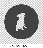 Puppy icon. Subtract stencil design on tranparency grid. Vector illustration. Стоковое фото, агентство Ingram Publishing / Фотобанк Лори