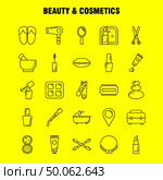 Beauty And Cosmetics Line Icon for Web, Print and Mobile UX/UI Kit. Such as: Jewel, Necklace, Present, Lips, Cosmetic, Mouth, Beauty, Clothes, Pictogram Pack. - Vector. Стоковая иллюстрация, агентство Ingram Publishing / Фотобанк Лори
