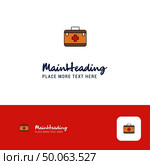 Creative First aid box  Logo Design. Flat color Logo place for Tagline. Vector Illustration. Стоковая иллюстрация, агентство Ingram Publishing / Фотобанк Лори