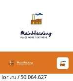 Creative Industry Logo Design. Flat color Logo place for Tagline. Vector Illustration. Стоковая иллюстрация, агентство Ingram Publishing / Фотобанк Лори