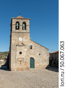 Portuguese Church and bell tower from the 17th century at Freixo do Numao. Council of Vila Nova de Foz Coa. Portugal. Douro Region. Стоковое фото, агентство Ingram Publishing / Фотобанк Лори