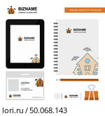 Hunted house  Business Logo, Tab App, Diary PVC Employee Card and USB Brand Stationary Package Design Vector Template. Стоковая иллюстрация, агентство Ingram Publishing / Фотобанк Лори