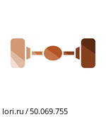 Car rear axle icon. Flat color design. Vector illustration. Стоковая иллюстрация, агентство Ingram Publishing / Фотобанк Лори