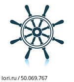 Icon of  steering wheel . Shadow reflection design. Vector illustration. Стоковое фото, агентство Ingram Publishing / Фотобанк Лори