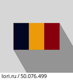Chad flag Long Shadow design vector. Стоковая иллюстрация, агентство Ingram Publishing / Фотобанк Лори