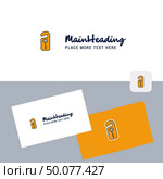Key tag vector logotype with business card template. Elegant corporate identity. - Vector. Стоковая иллюстрация, агентство Ingram Publishing / Фотобанк Лори