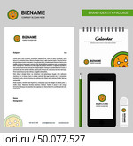 Bacteria on plate  Business Letterhead, Calendar 2019 and Mobile app design vector template. Стоковая иллюстрация, агентство Ingram Publishing / Фотобанк Лори