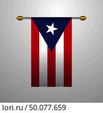 Puerto Rico hanging Flag. Стоковая иллюстрация, агентство Ingram Publishing / Фотобанк Лори