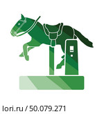 Horse machine icon. Flat color design. Vector illustration. Стоковая иллюстрация, агентство Ingram Publishing / Фотобанк Лори