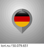 Map Navigation pointer with Germany flag design vector. Стоковая иллюстрация, агентство Ingram Publishing / Фотобанк Лори