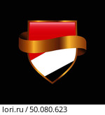 Principality of Sealand flag Golden badge design vector. Стоковая иллюстрация, агентство Ingram Publishing / Фотобанк Лори