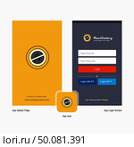 Company No U turn road sign  Splash Screen and Login Page design with Logo template. Mobile Online Business Template. Стоковая иллюстрация, агентство Ingram Publishing / Фотобанк Лори