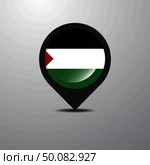 Palestine Map Pin. Стоковая иллюстрация, агентство Ingram Publishing / Фотобанк Лори