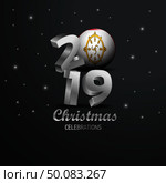 Sikkim Flag 2019 Merry Christmas Typography. New Year Abstract Celebration background. Стоковая иллюстрация, агентство Ingram Publishing / Фотобанк Лори