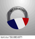 France My Country Flag badge. Стоковая иллюстрация, агентство Ingram Publishing / Фотобанк Лори