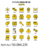 GDPR Icon Set. Yellow Futuro Latest Design icon Pack. Стоковая иллюстрация, агентство Ingram Publishing / Фотобанк Лори