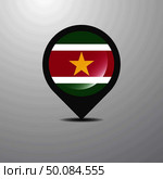 Suriname Map Pin. Стоковая иллюстрация, агентство Ingram Publishing / Фотобанк Лори