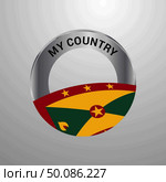 Grenada My Country Flag badge. Стоковая иллюстрация, агентство Ingram Publishing / Фотобанк Лори