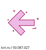 Left arrow icon design vector. Стоковая иллюстрация, агентство Ingram Publishing / Фотобанк Лори