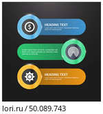 Steps infographics design with typography vector. Стоковая иллюстрация, агентство Ingram Publishing / Фотобанк Лори