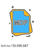 MDF file type icon design vector. Стоковая иллюстрация, агентство Ingram Publishing / Фотобанк Лори