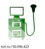 Ultrasound Diagnostic Machine Icon. Flat Color Ladder Design. Vector Illustration. Стоковая иллюстрация, агентство Ingram Publishing / Фотобанк Лори