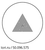 Triangular labyrinth Maze conundrum Labyrinth conundrum icon in circle round outline black color vector illustration flat style simple image. Стоковая иллюстрация, агентство Ingram Publishing / Фотобанк Лори