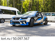Modified BMW Drift Machine with Turbo Power and Wrap Design. Alytus, Lithuania, 25 May 2025. Редакционное фото, фотограф Zydrius Tartenis / Фотобанк Лори
