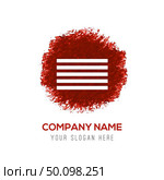 Document align icon - Red WaterColor Circle Splash. Стоковая иллюстрация, агентство Ingram Publishing / Фотобанк Лори