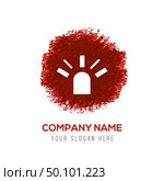 Siren Icon - Red WaterColor Circle Splash. Стоковая иллюстрация, агентство Ingram Publishing / Фотобанк Лори