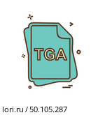 TGA file type icon design vector. Стоковая иллюстрация, агентство Ingram Publishing / Фотобанк Лори