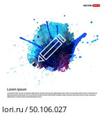 Edit, pencil icon - Watercolor Background. Стоковая иллюстрация, агентство Ingram Publishing / Фотобанк Лори