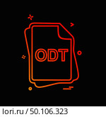 ODT file type icon design vector. Стоковая иллюстрация, агентство Ingram Publishing / Фотобанк Лори