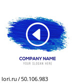 Previous icon - Blue watercolor background. Стоковая иллюстрация, агентство Ingram Publishing / Фотобанк Лори