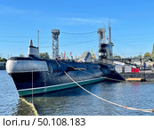 Подводная лодка Б-413 проекта 641. Гидроакустическая антенна. Музей мирового океана. Калининград (2021 год). Редакционное фото, фотограф Овчинникова Ирина / Фотобанк Лори
