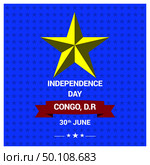 Congo Democratic Republic flag design vector. Стоковая иллюстрация, агентство Ingram Publishing / Фотобанк Лори