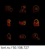 message , profile , chat , money , lock , crypto currency , search , cloud , arrow , up icon, vector, design,  flat,  collection, style, creative,  icons. Стоковая иллюстрация, агентство Ingram Publishing / Фотобанк Лори