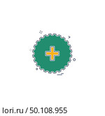 medical cicle plus hospltal sign icon vector design. Стоковая иллюстрация, агентство Ingram Publishing / Фотобанк Лори