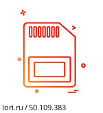 Sim card icon design vector. Стоковая иллюстрация, агентство Ingram Publishing / Фотобанк Лори