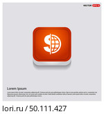 Dollar Icon Orange Abstract Web Button - Free vector icon. Стоковая иллюстрация, агентство Ingram Publishing / Фотобанк Лори