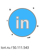 Linked in icon design vector. Стоковая иллюстрация, агентство Ingram Publishing / Фотобанк Лори