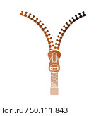 Sewing Zip Line Icon. Flat Color Ladder Design. Vector Illustration. Стоковое фото, агентство Ingram Publishing / Фотобанк Лори